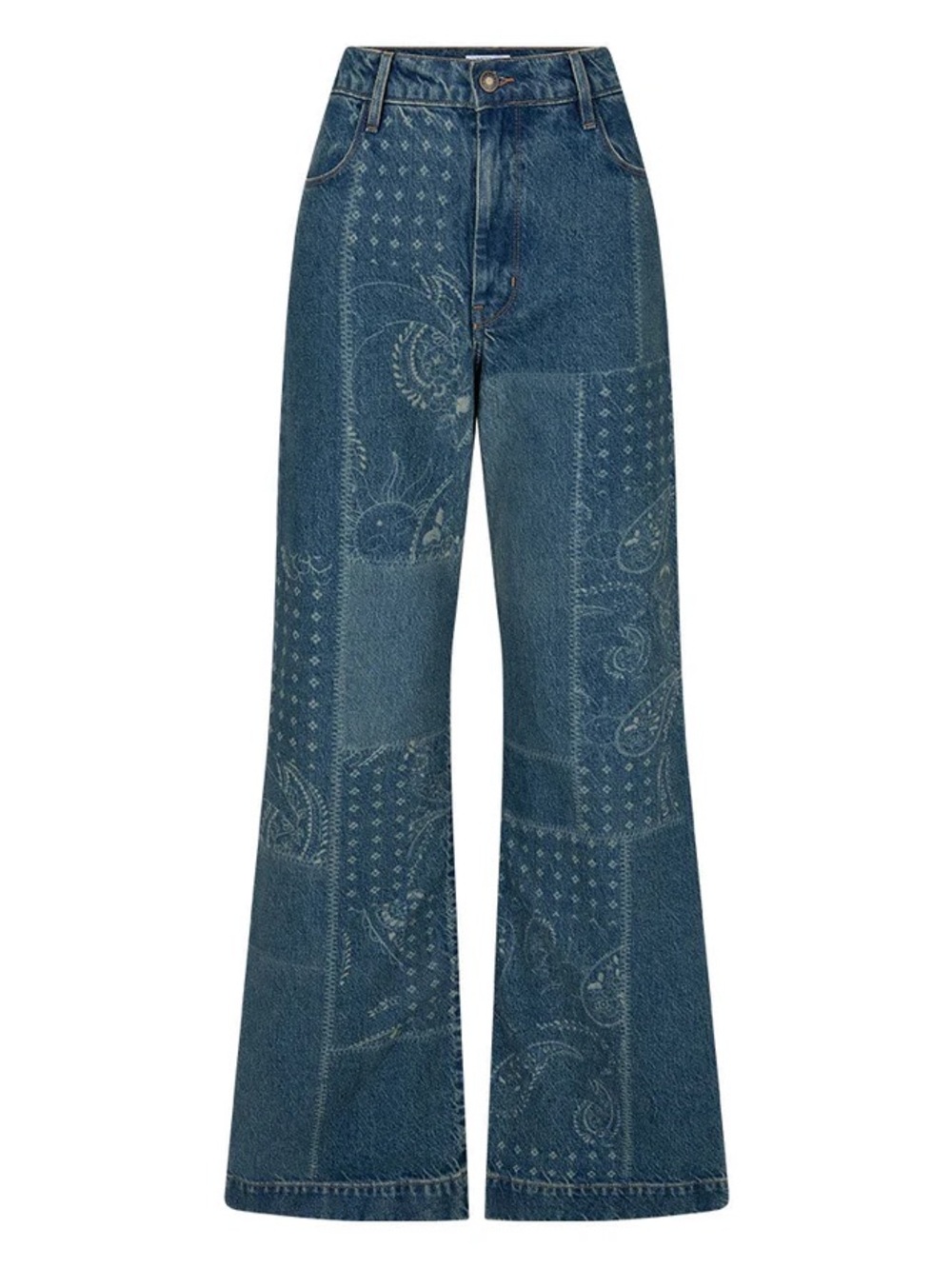 Spell Road Trip Denim Jean Bandana Small - Picture 8 of 13